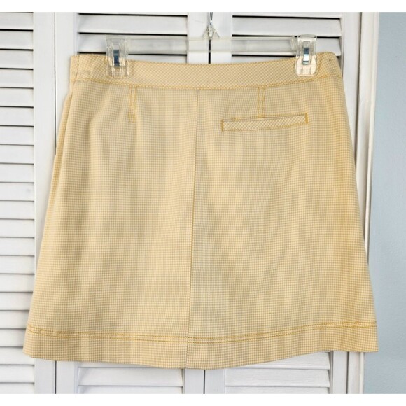 Cutter & Buck Yellow Gingham Stretch Golf Skort Size 8 Tennis Prep - Picture 2 of 8